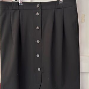 Black button down skirt size 14